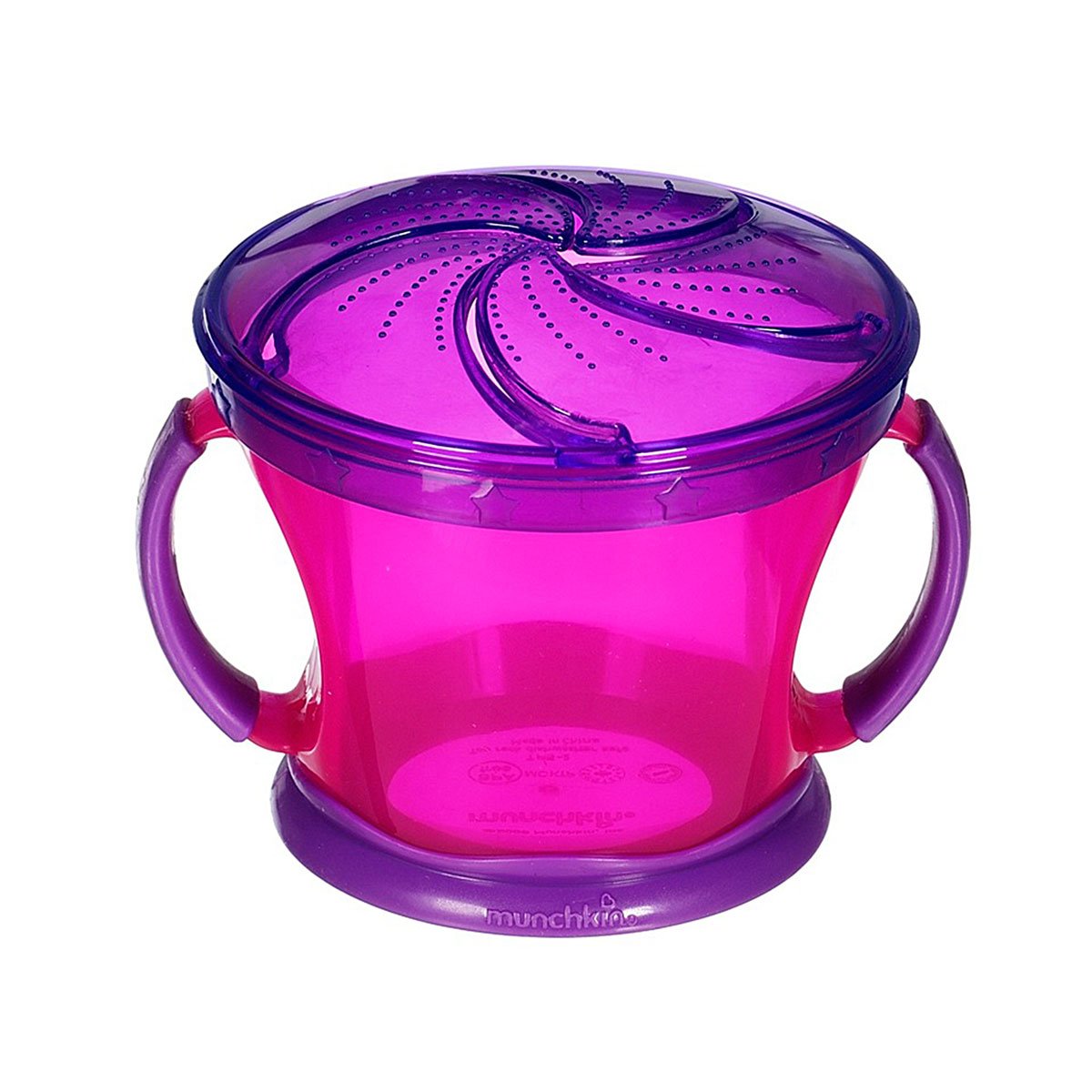 Munchkin Snack Catcher 9 oz. Snack Cups 2 Pack, Pink Purple New