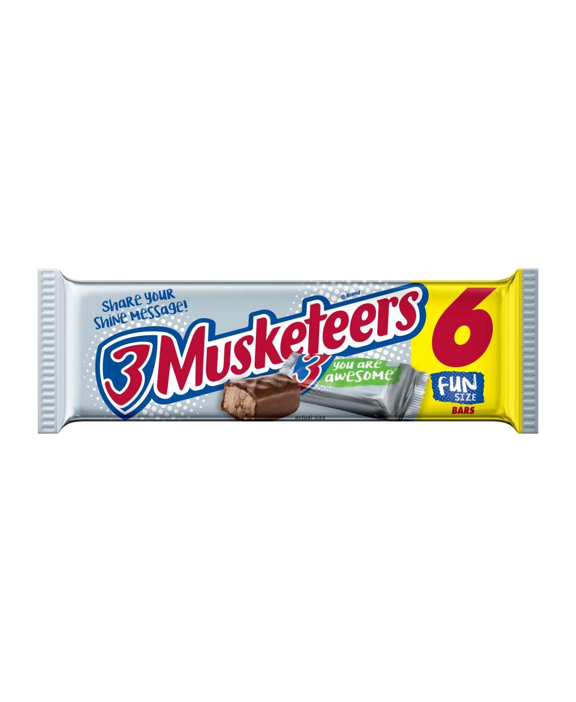 3 Musketeers Chocolate Fun Size Candy Bars 6 ct - Shop Candy at H-E-B