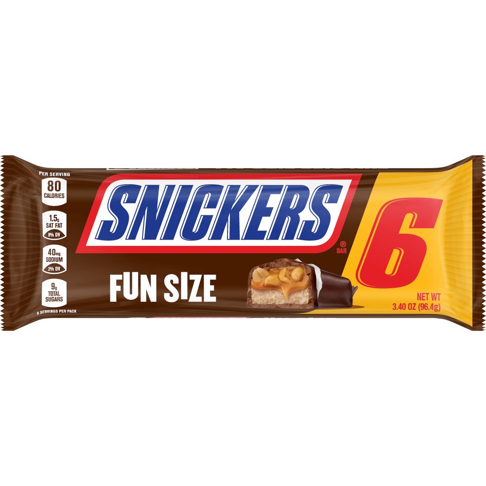 snickers-milk-chocolate-fun-size-bars-6-ct-shop-candy-at-h-e-b