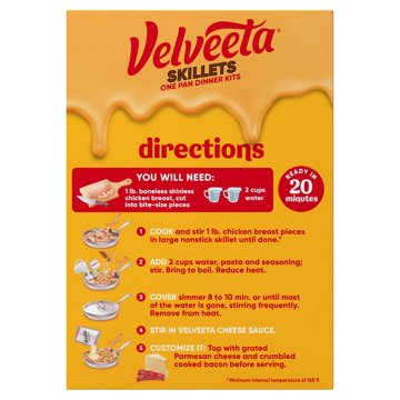 Kraft Velveeta Skillets Chicken Alfredo Dinner Kit, 12.5 oz