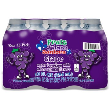Fruit Splash Juniors Grape 15 pk Water Bottles, 10 oz