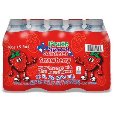 Fruit Splash Juniors Strawberry 15 pk Water Bottles, 10 oz