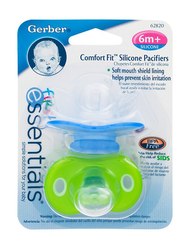 GERBER First Essentials Calming Pacifier in Assorted Colors 0-6 Months