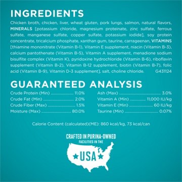 Purina ONE Natural High Protein Cat Food - Chicken Recipe in Wet Cat Food Gravy