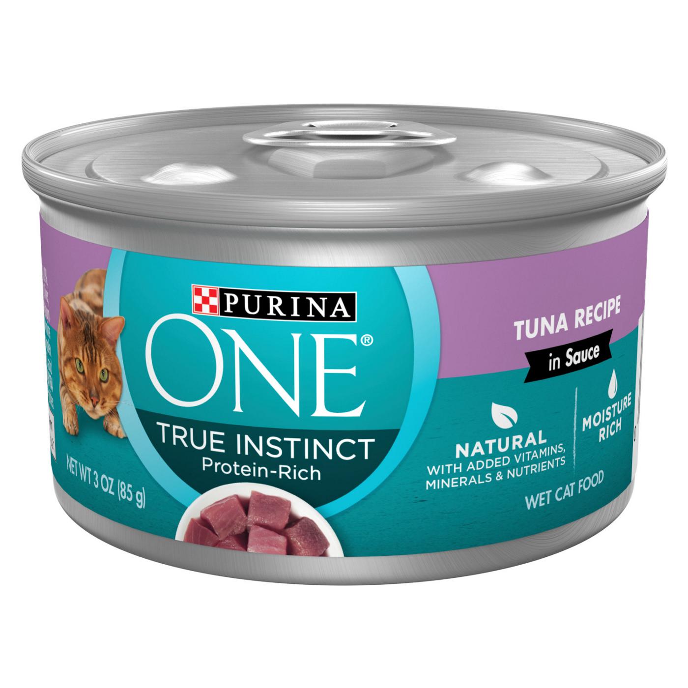 Purina ONE Purina ONE Natural High Protein Cat Food, True Instinct Tuna Recipe in Sauce; image 1 of 6