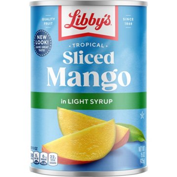 Libby's Tropical Sliced Mango in Light Syrup, 15 oz