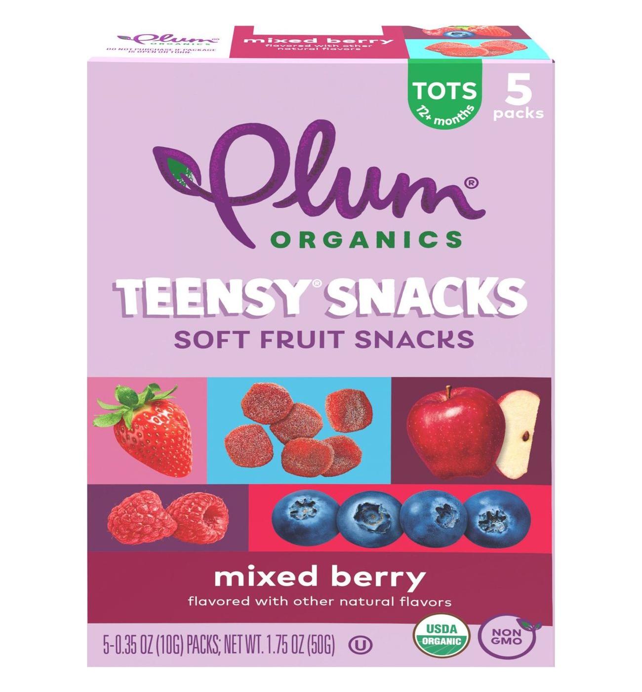 Plum Organics Teensy Soft Fruit Snacks - Berry; image 1 of 3