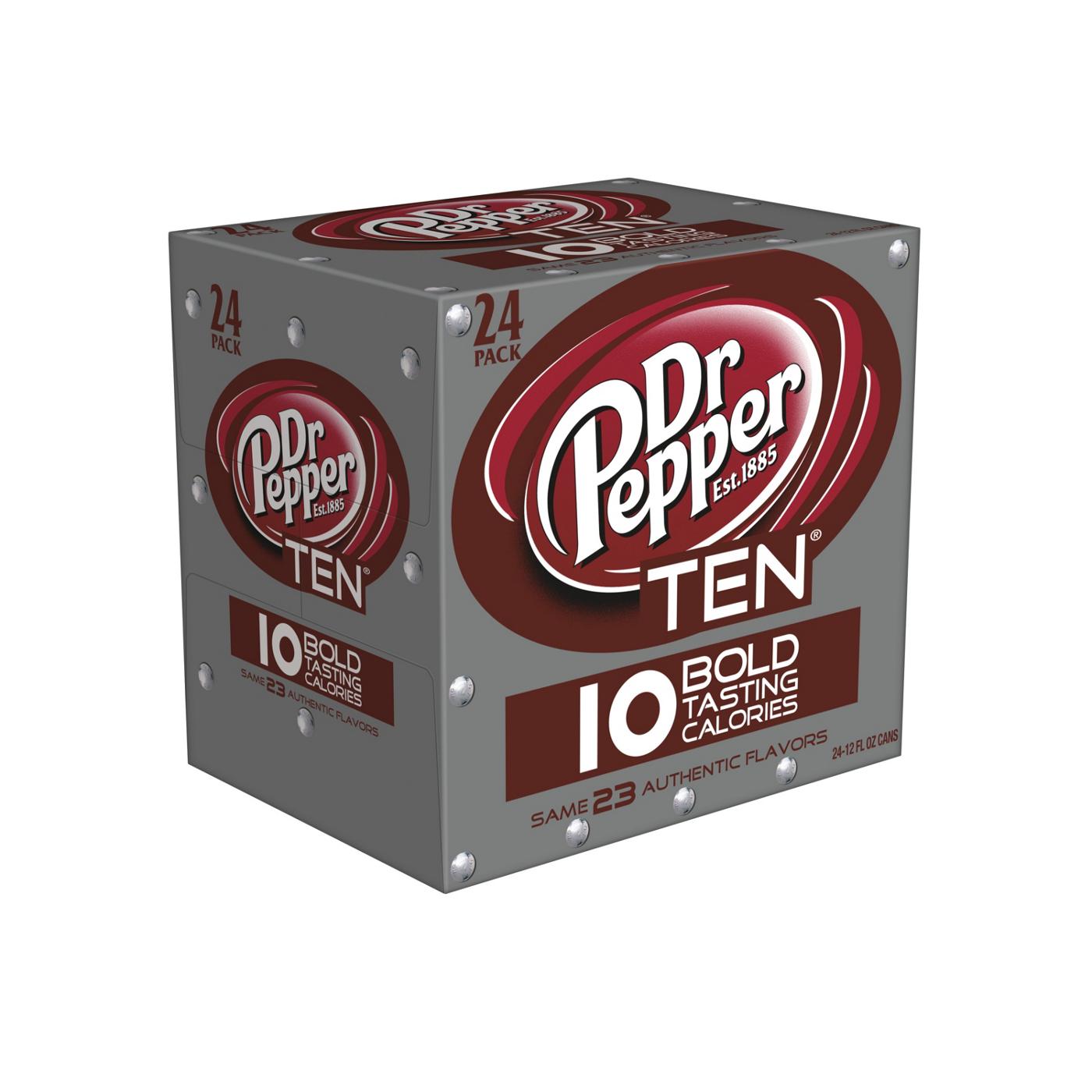 Dr Pepper TEN Soda 12 oz Cans; image 1 of 4