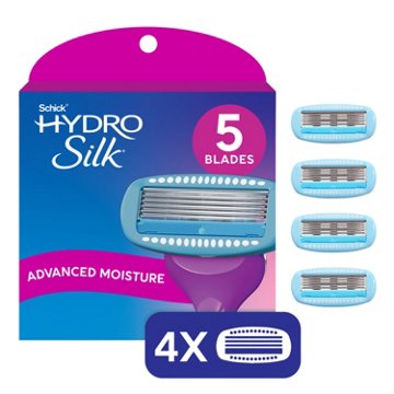 Schick Hydro Silk Schick Hydro Silk Moisture Razor Blade Refills, 5-Blade Mositurizing Razors for Women