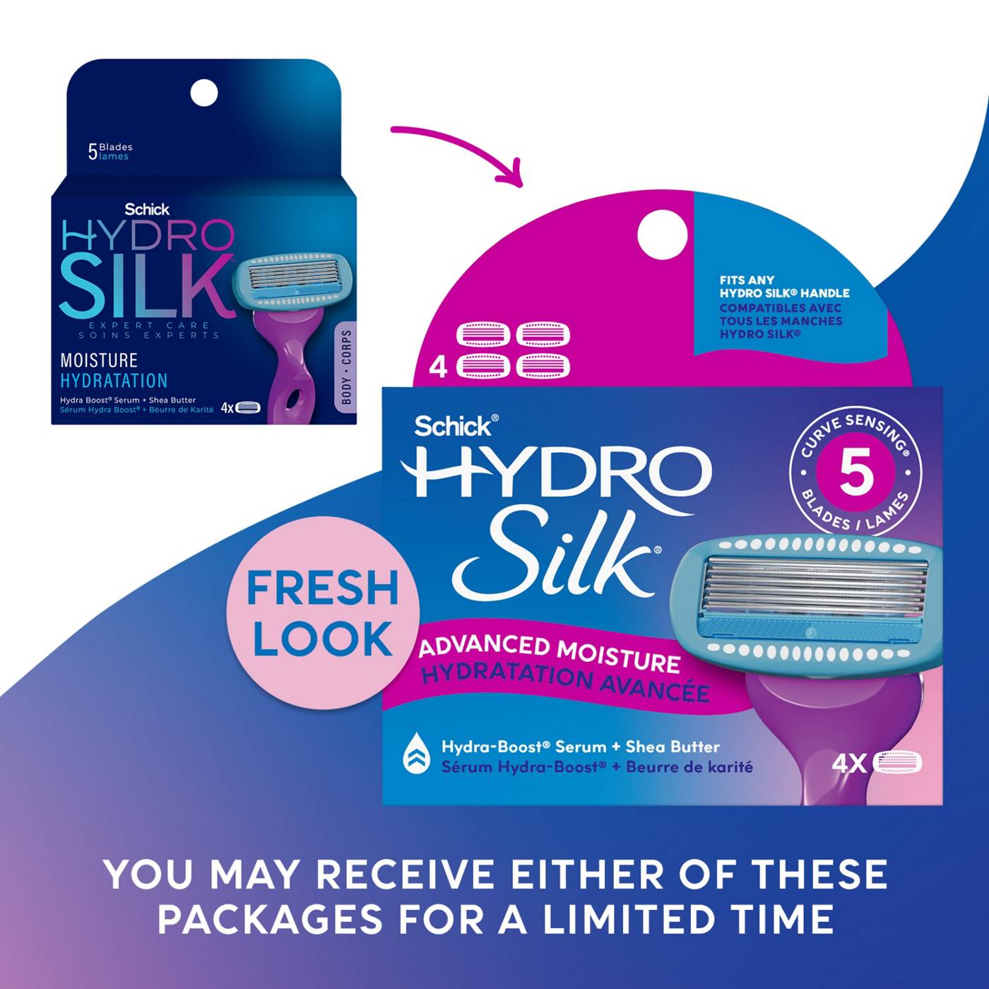 Schick Hydro Silk Schick Hydro Silk Moisture Razor Blade Refills, 5-Blade Mositurizing Razors for Women; image 5 of 7