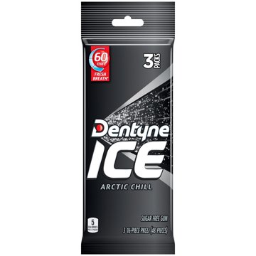 Dentyne Ice Arctic Chill Sugar Free Chewing Gum, 3 pk, 48 pc