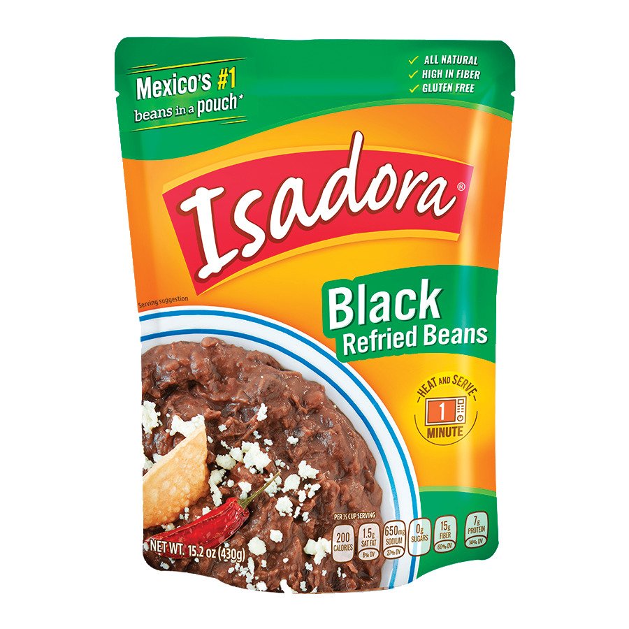Isadora Refried Black Beans Shop Beans & Legumes at HEB