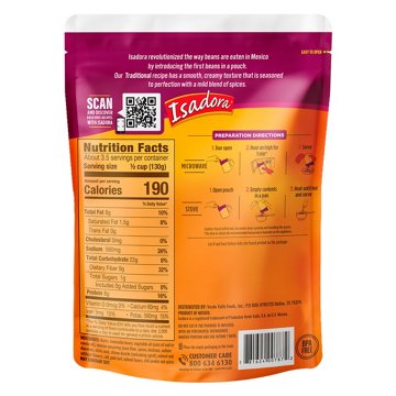 Isadora Traditional Refried Beans, 15.2 oz