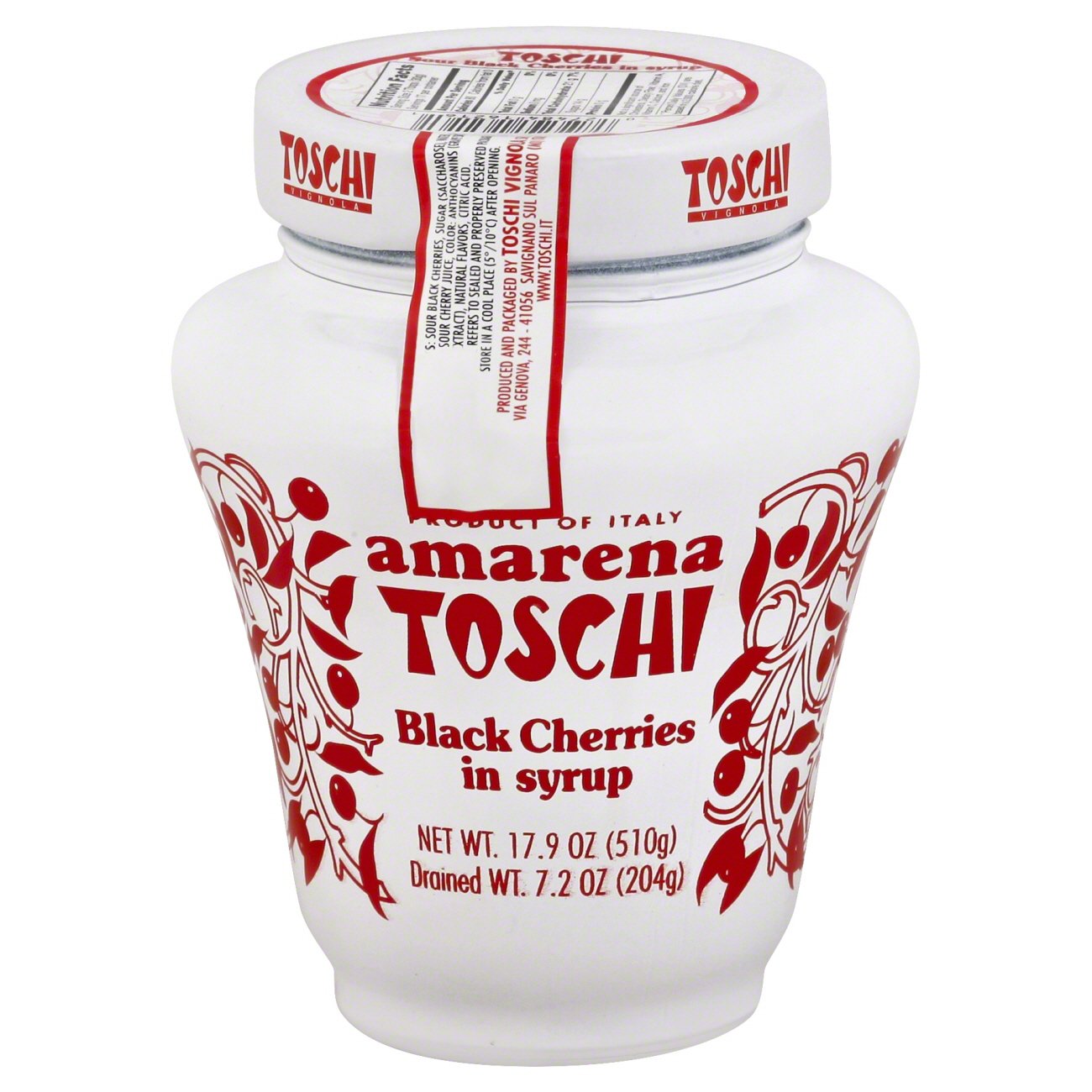 Amarena Toschi Amarena Black Cherries in Syrup Shop Cocktail Mixers