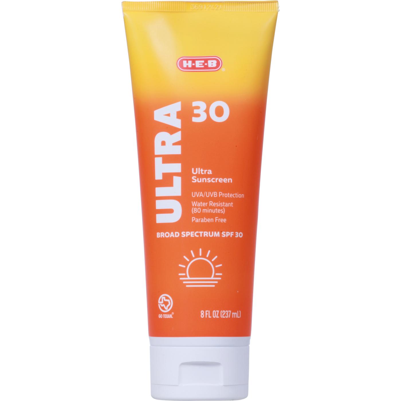 H-E-B Ultra Broad Spectrum Sunscreen Lotion – SPF 30; image 1 of 5