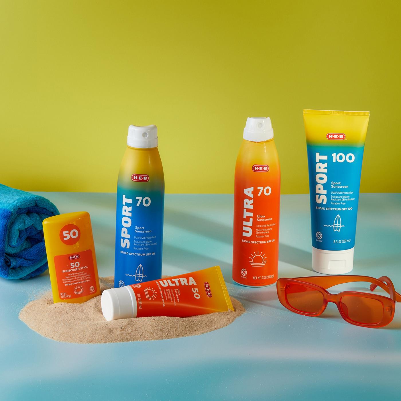 H-E-B Travel Size Ultra Sunscreen Lotion – SPF 50; image 2 of 4