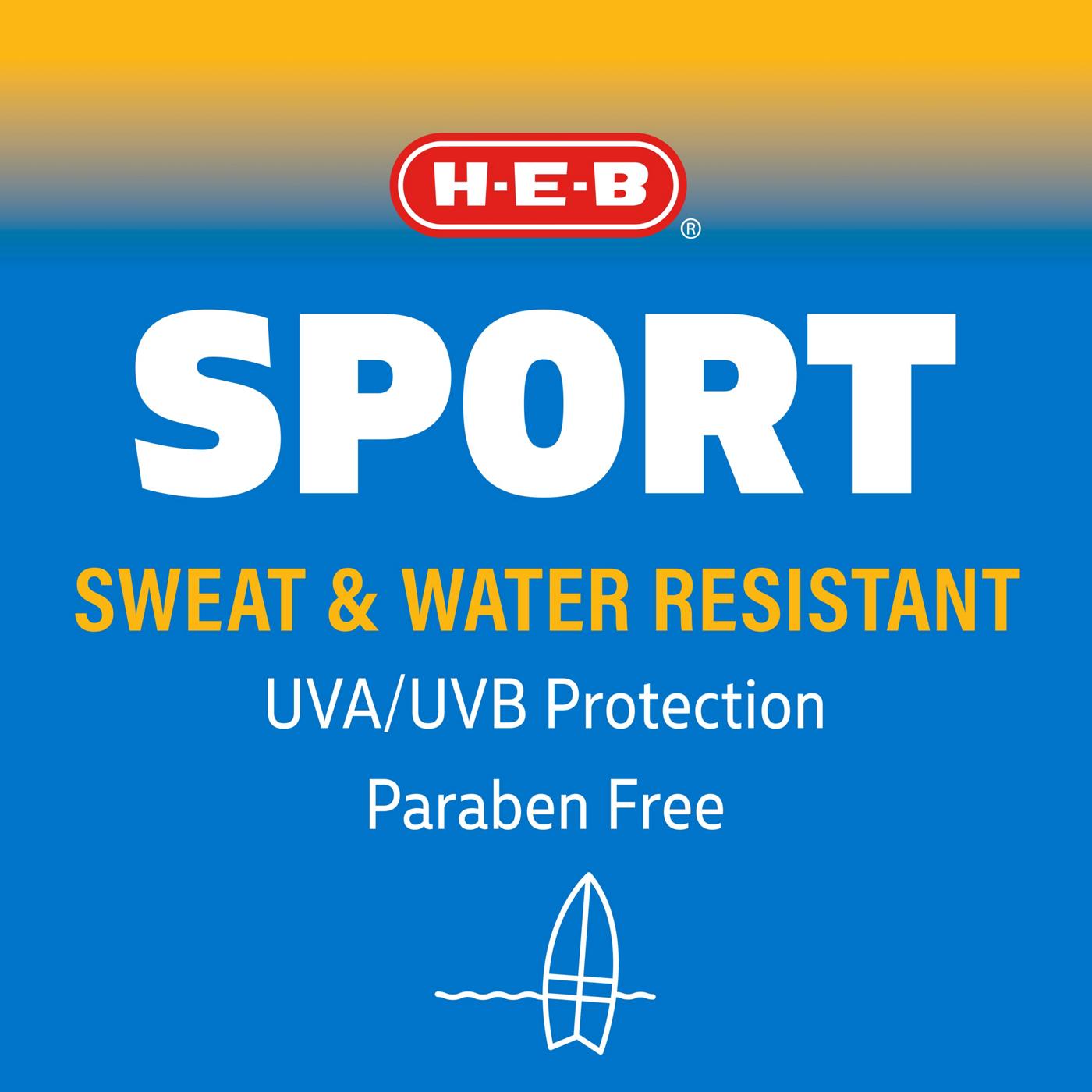 H-E-B Sport Broad Spectrum Sunscreen Lotion – SPF 50; image 3 of 5