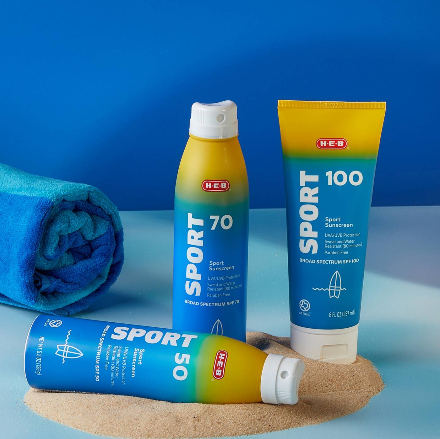 H-E-B Sport Broad Spectrum Sunscreen Spray – SPF 70; image 3 of 5