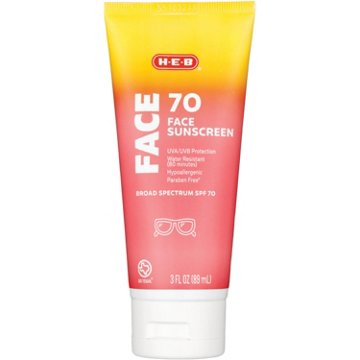 H-E-B Broad Spectrum Sunscreen Face Lotion – SPF 70, 3 oz