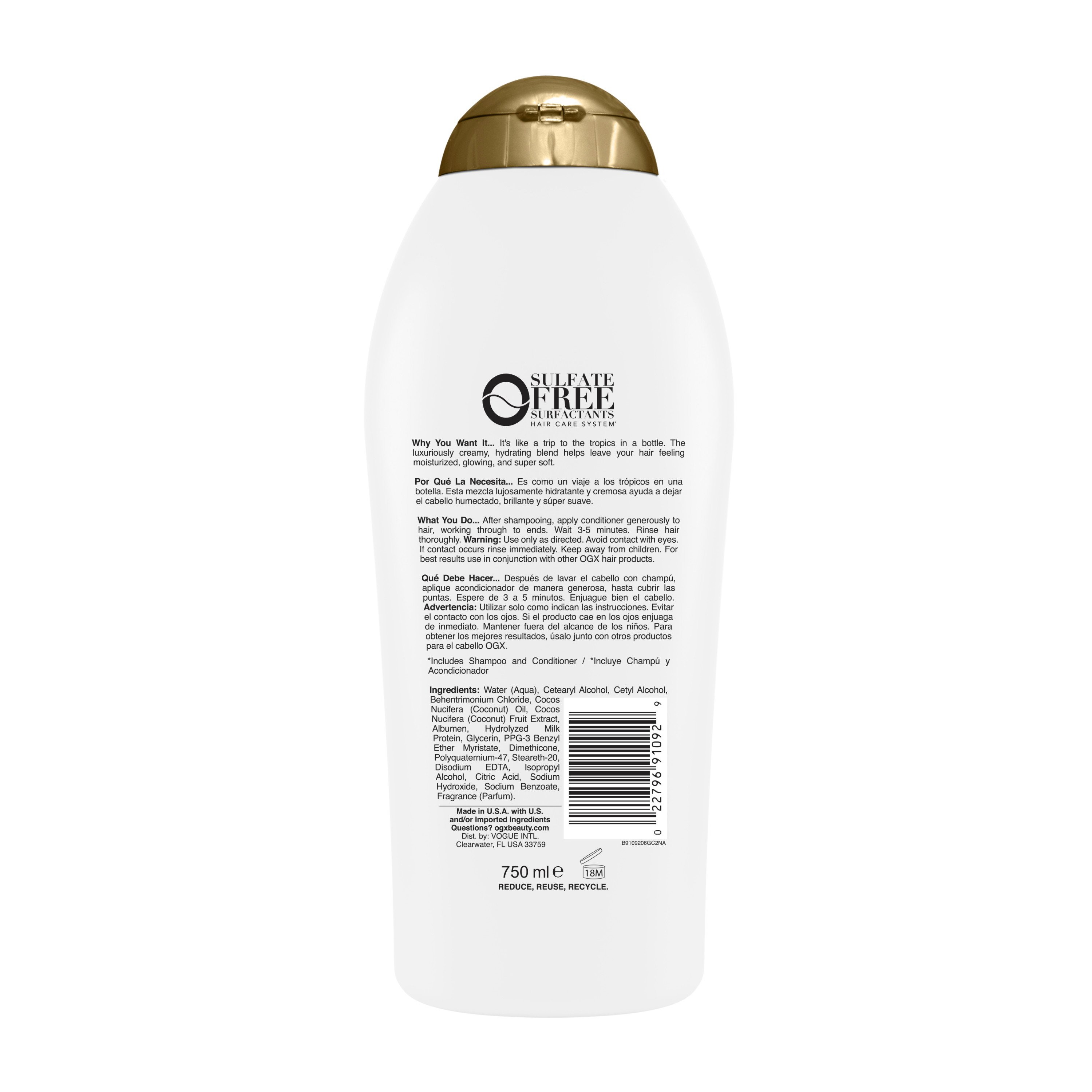 OGX Salon Size Nourishing + Coconut Milk Conditioner - Shop Shampoo &  Conditioner at H-E-B