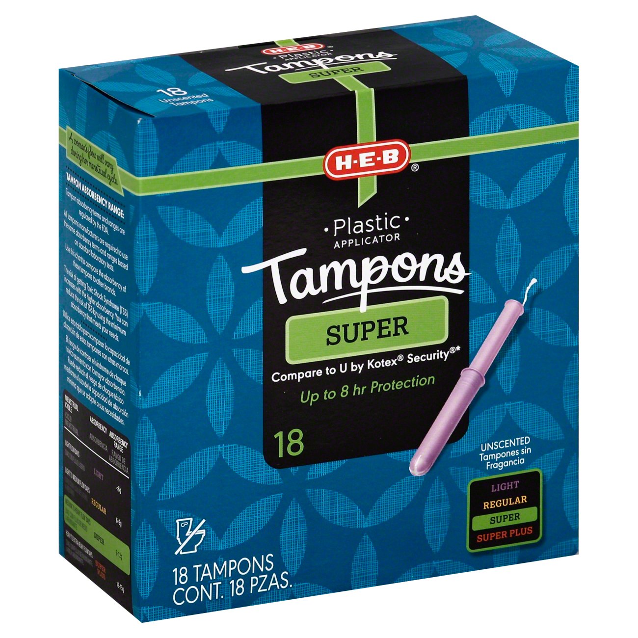 HEB Plastic Super Unscented Tampons Shop Tampons at HEB