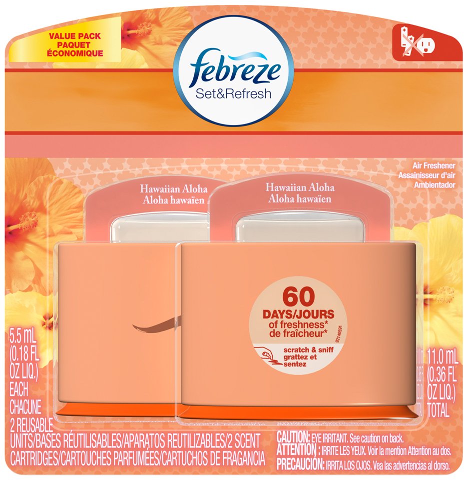 Frebreze Set Refresh Hawaiian Aloha Twin Pack Shop Air Fresheners Candles At H E B