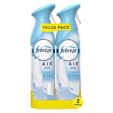 Febreze Air Freshener Spray - Odor-Fighting Room Spray - Linen & Sky Scent, 2 ct