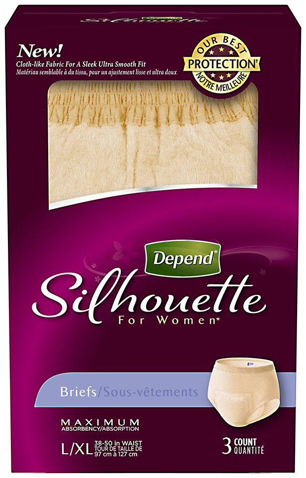 Depend Silhouette For Women Maximum Absorbency L/XL Briefs Shop