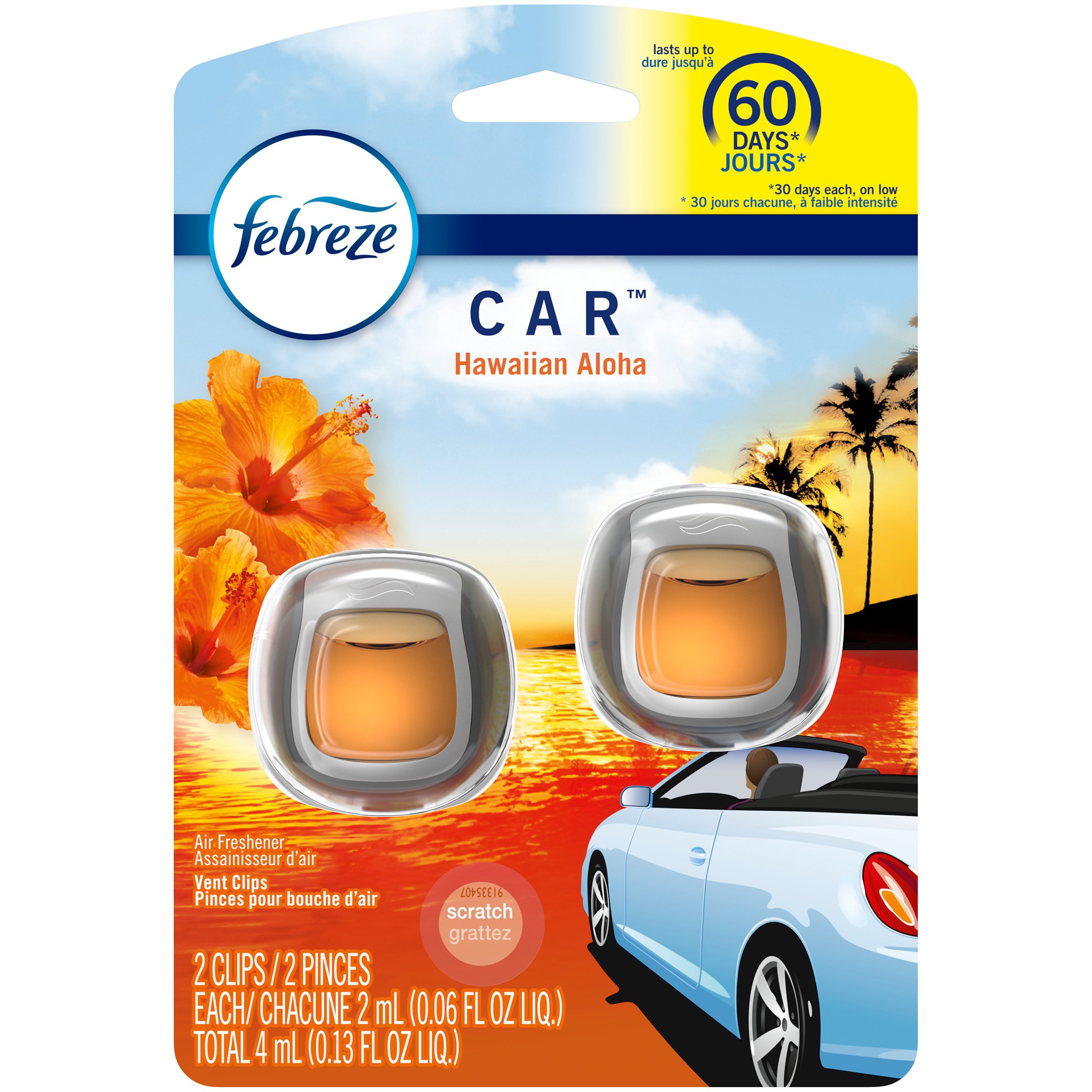 Febreze Car Hawaiian Aloha OdorEliminating Vent Clips Shop Car