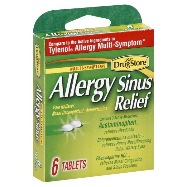 Lil Drug Store Multi Symptom Allergy Sinus Relief Tablets Shop