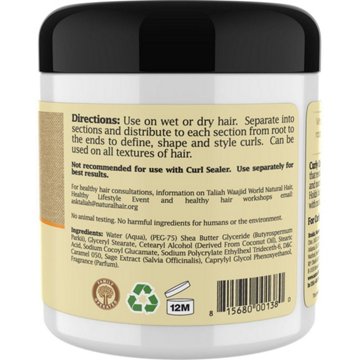 Taliah Waajid Curls, Waves & Naturals Frizz Control Hair Styling Cream, 6 oz