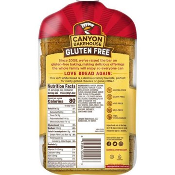Canyon Bakehouse Gluten Free 100% Whole Grain Mountain White Bread, 18 oz