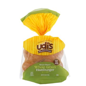 Udi's Gluten Free Whole Grain Hamburger Buns, 10.4 oz