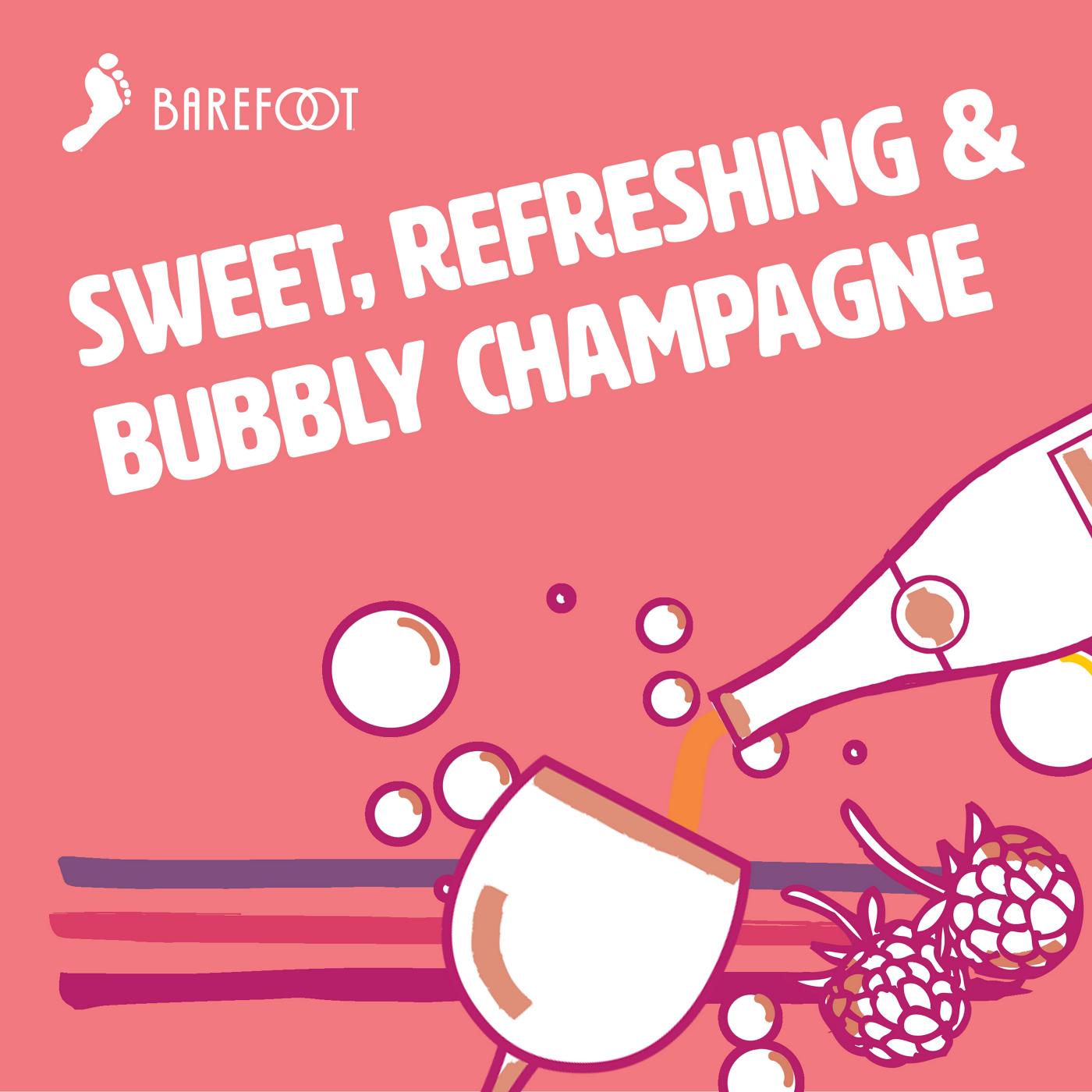 Barefoot Bubbly Pink Moscato Champagne Sparkling Wine; image 3 of 6