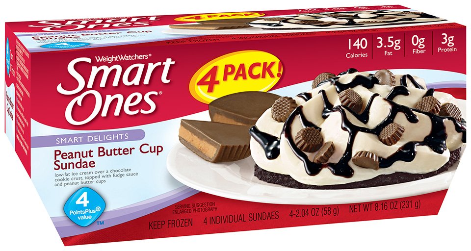 Weight Watchers Smart Ones Peanut Butter Cup Sundae Shop Waffle bowls