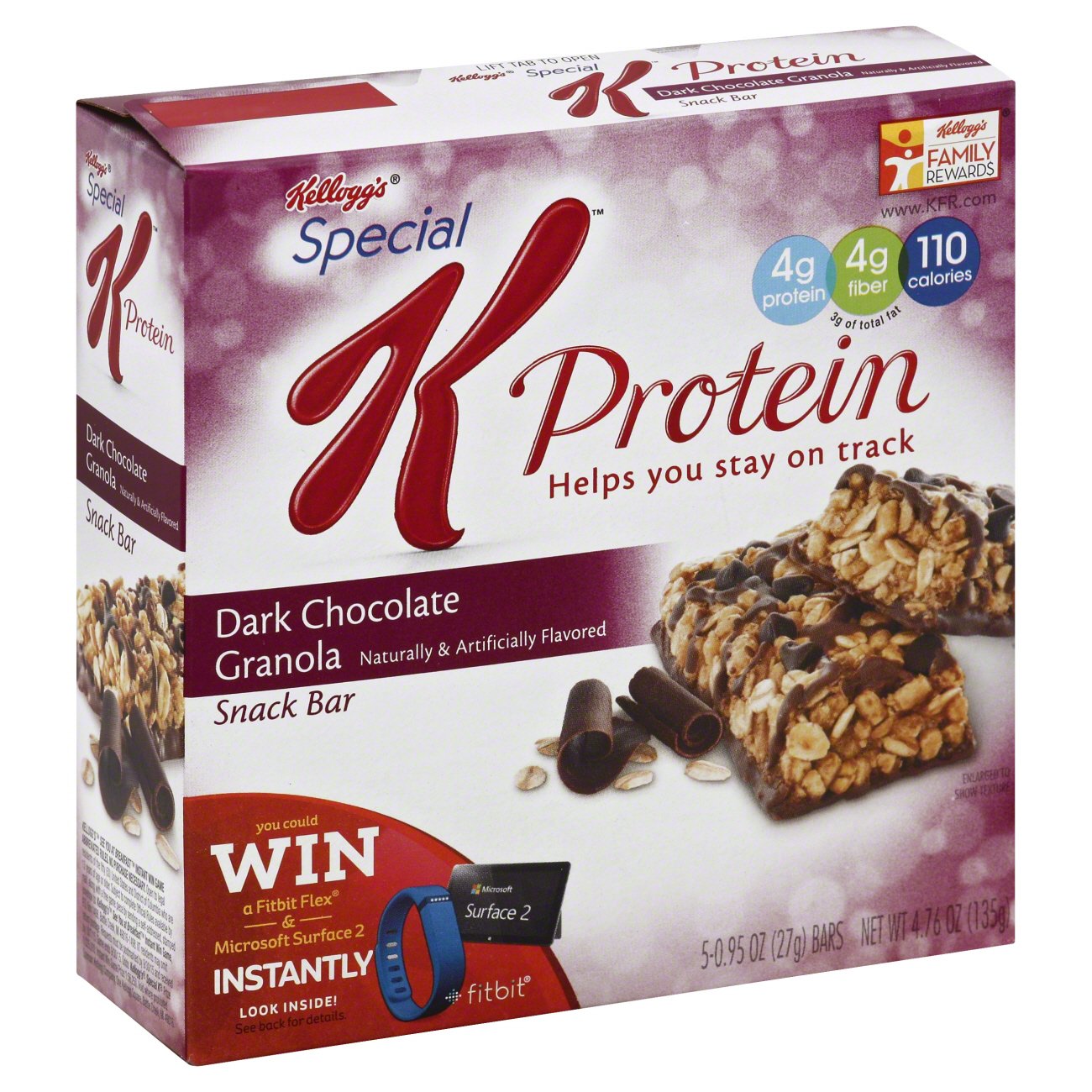 Kellogg's Special K Protein and Fiber Dark Chocolate Granola Bars