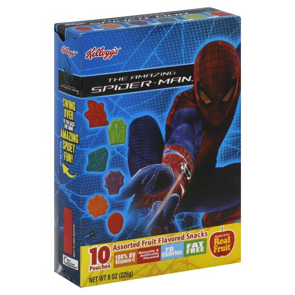 Kelloggs Marvel The Amazing Spider Man Assorted Fruit Flavored Snacks Shop Fruit Snacks At H E B