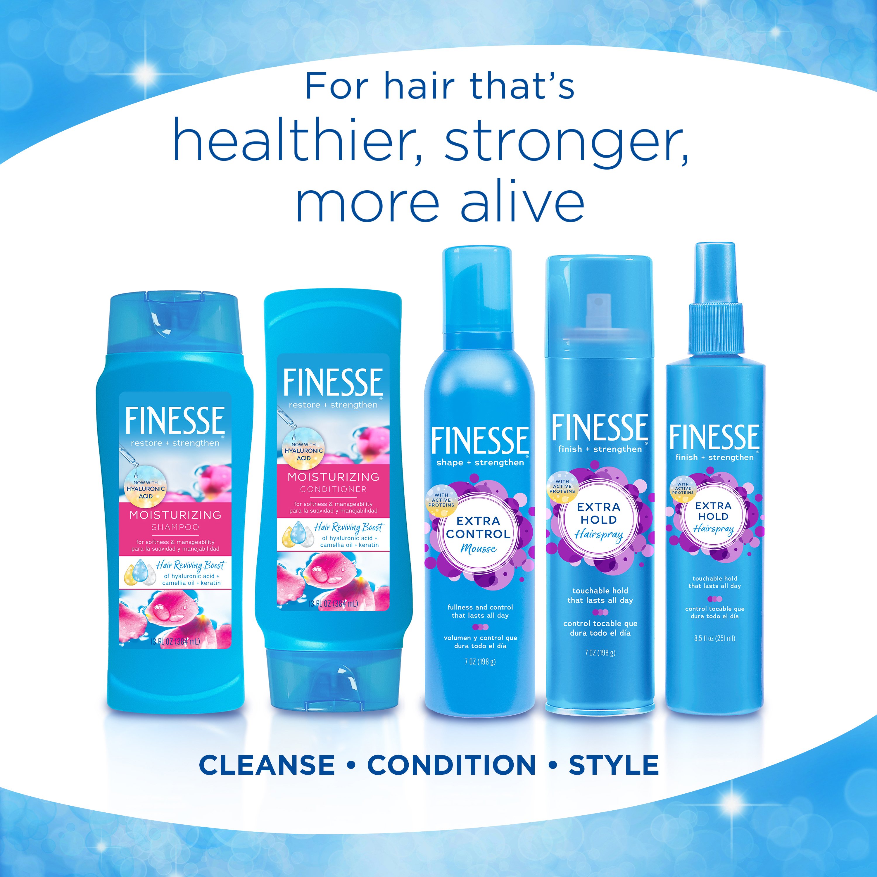 Finesse Restore + Strengthen Moisturizing 2 in 1 Shampoo +