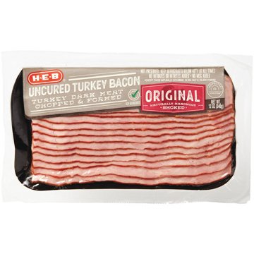 H-E-B Original Uncured Turkey Bacon, 12 oz