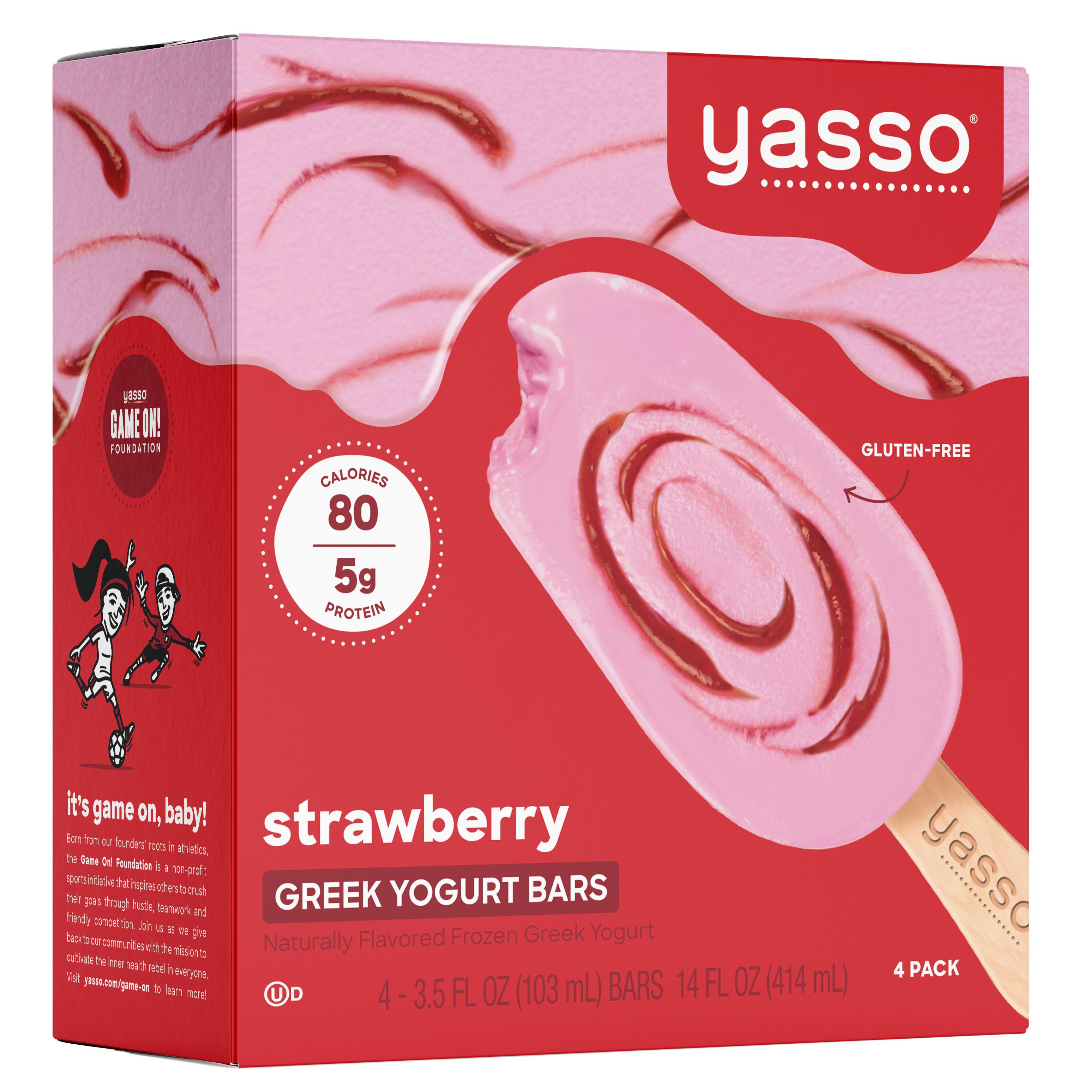 Yasso Strawberry Frozen Greek Yogurt Bars - Shop Bars & pops at H-E-B