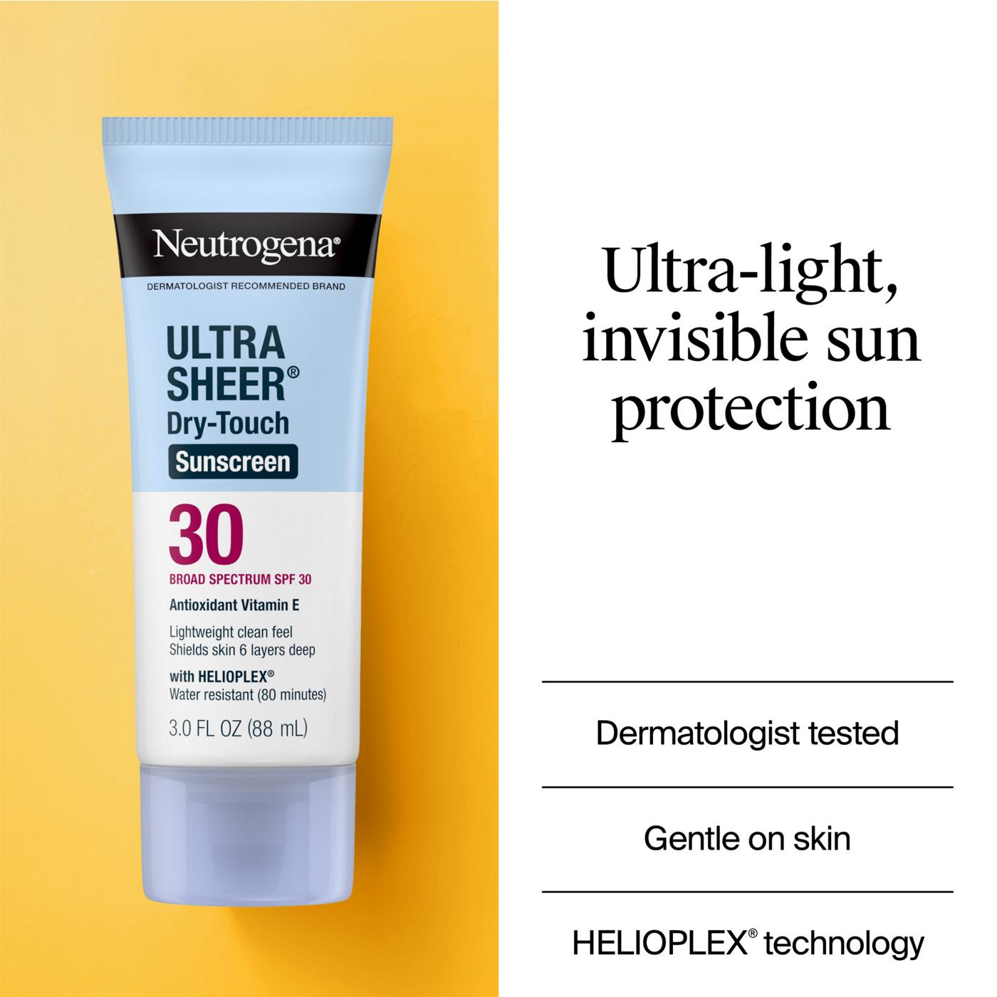 Neutrogena Ultra Sheer Dry Touch Sunscreen Lotion - SPF 30; image 3 of 8