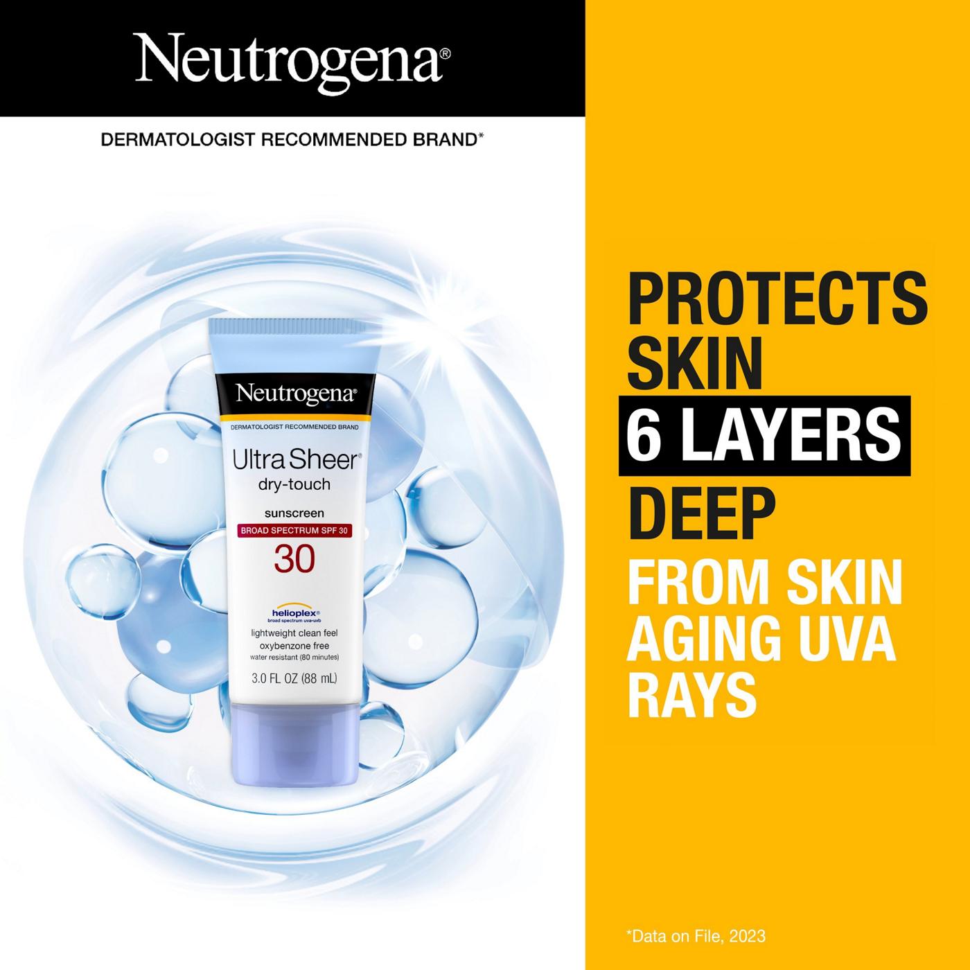 Neutrogena Ultra Sheer Dry Touch Sunscreen Lotion - SPF 30; image 8 of 8