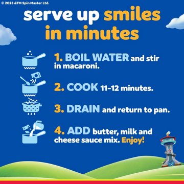 Kraft Paw Patrol Macaroni and Cheese Dinner