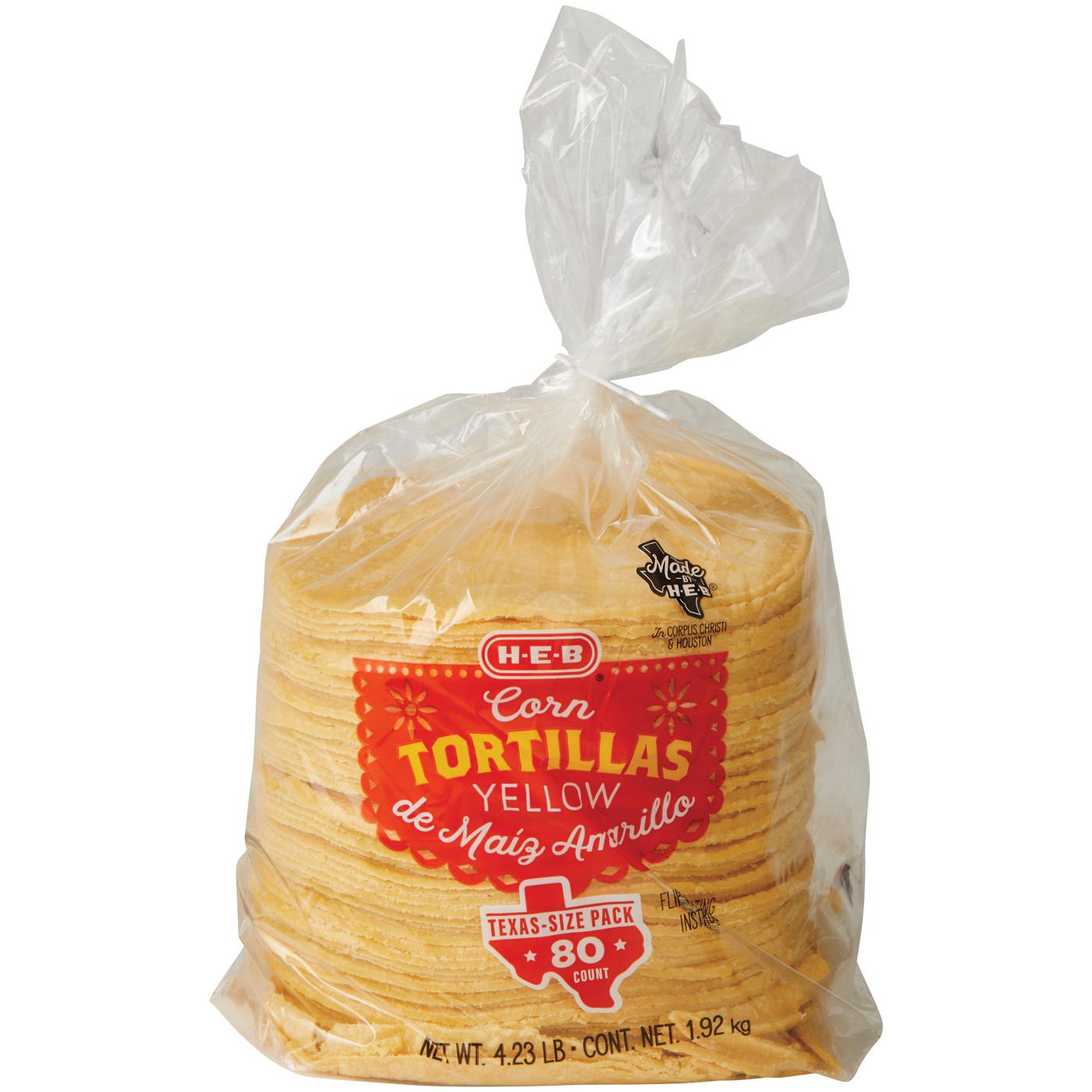 H-E-B Yellow Corn Tortillas - Texas-Size Pack; image 2 of 2