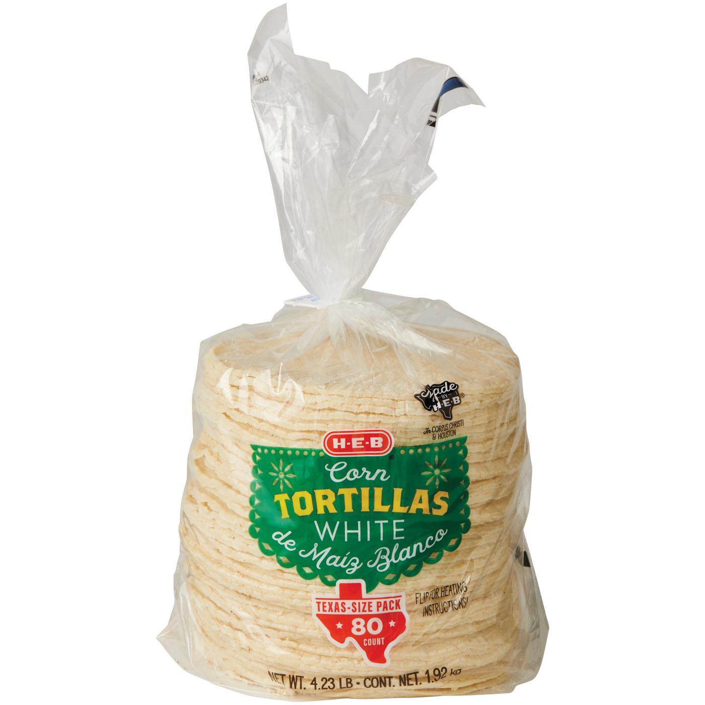 H-E-B White Corn Tortillas - Texas-Size Pack; image 2 of 2