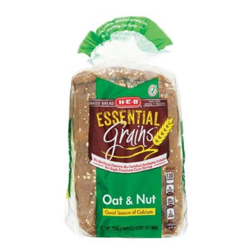 H-E-B Essential Grains Oat & Nut Sliced Bread, 24 oz