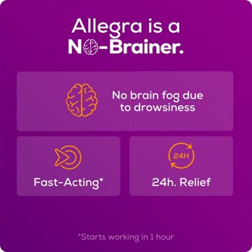 Allegra Adult 24 Hr Allergy Non-Drowsy Antihistamine Tablets