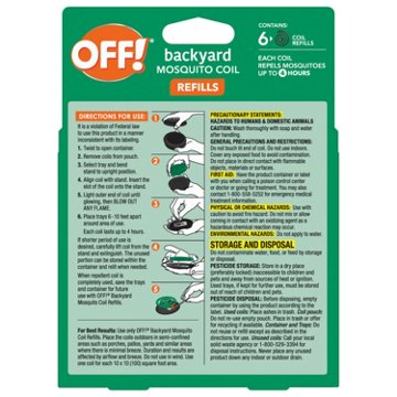 OFF! Backyard Mosquito Coil Refills, 2 oz