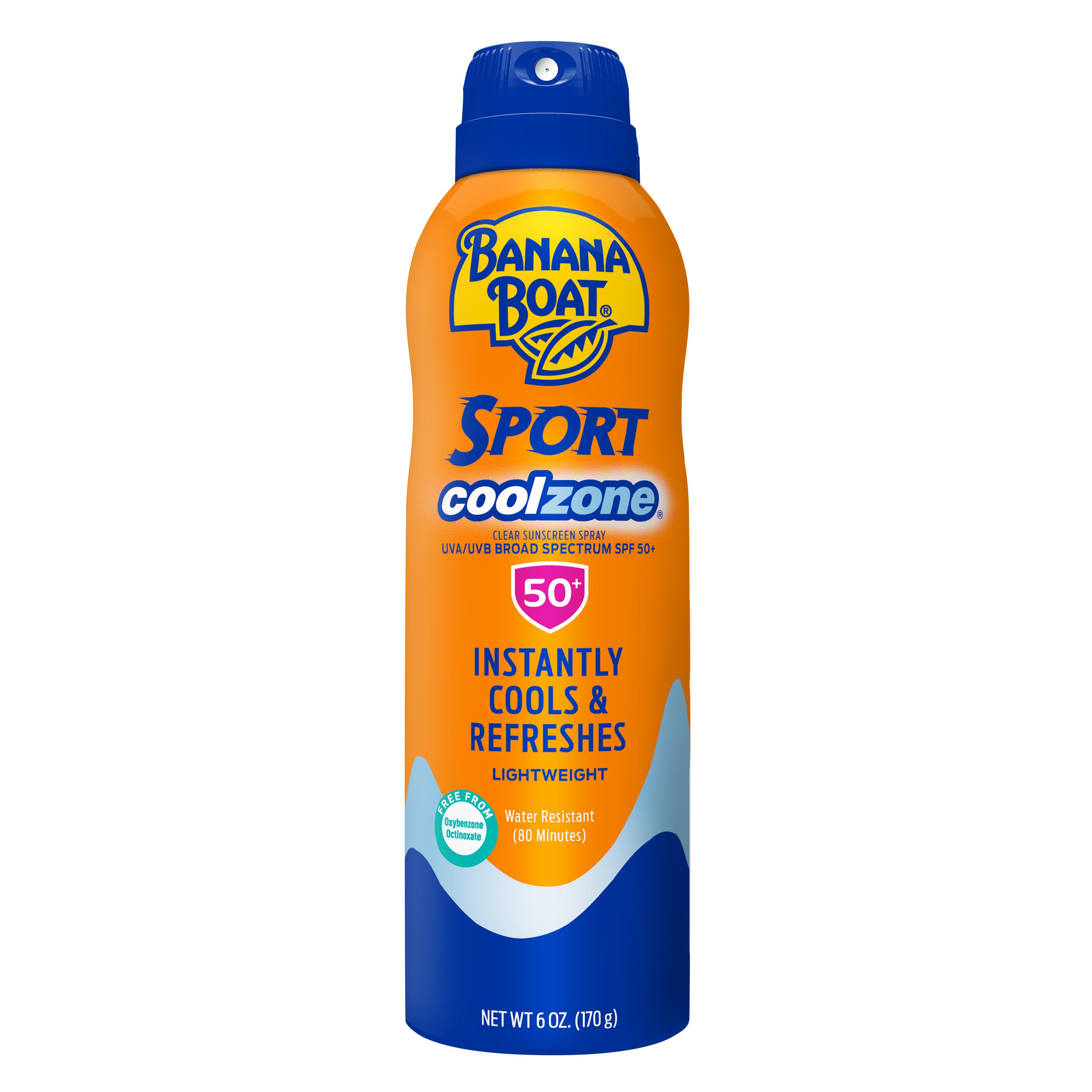 Banana Boat Sport Cool Zone Clear Spray Sunscreen Broad Spectrum SPF 50