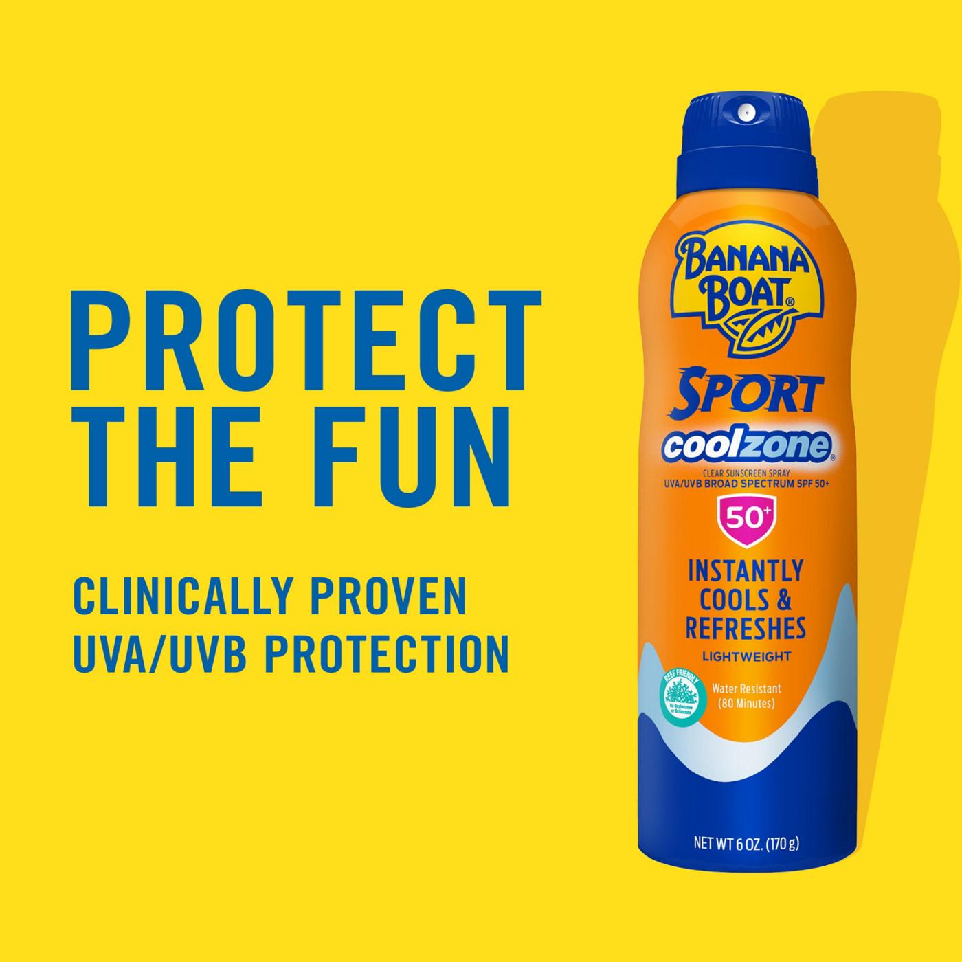 Banana Boat Sport Cool Zone Clear Spray Sunscreen Broad Spectrum - SPF 50; image 8 of 8